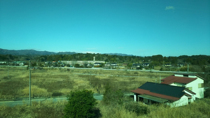 鉄道乗車記録の写真:車窓・風景(2)     「双葉町大字前田方面。
沿線の住宅は誰一人住んでおらず、時たま車が通るだけの寂しげな様子でした。」