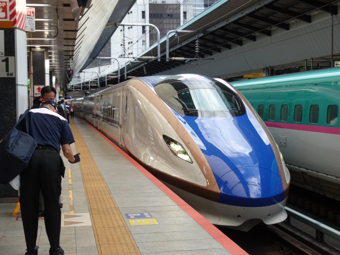 鉄道乗車記録の写真:乗車した列車(外観)(1)     「東京到着時(上り方)
400C(たにがわ400号)として到着後、車内清掃を実施」