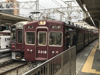 淡路駅から十三駅の乗車記録(乗りつぶし)写真
