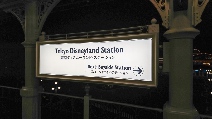 鉄道乗車記録の写真:駅名看板(3)        「東京ディズニーランド・ステーションの駅名標」