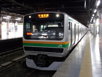 上野駅から赤羽駅の乗車記録(乗りつぶし)写真