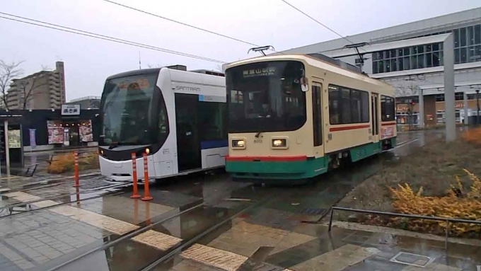 鉄道乗車記録の写真:列車・車両の様子(未乗車)(1)          「富山に到着した翌日に撮影した富山地鉄市内線の車両です。
尚この日は高速バス移動のため乗車記録はありません。」