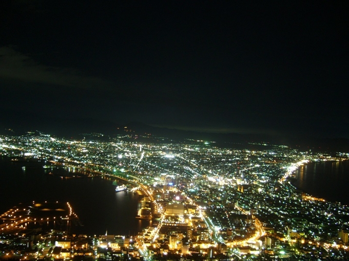鉄道乗車記録の写真:旅の思い出(3)        「函館山からの夜景です。」