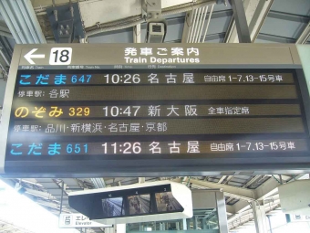 東京駅から新大阪駅:鉄道乗車記録の写真