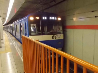 泉岳寺駅から五反田駅の乗車記録(乗りつぶし)写真