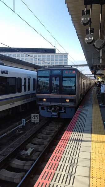 奈良駅から新大阪駅の乗車記録(乗りつぶし)写真
