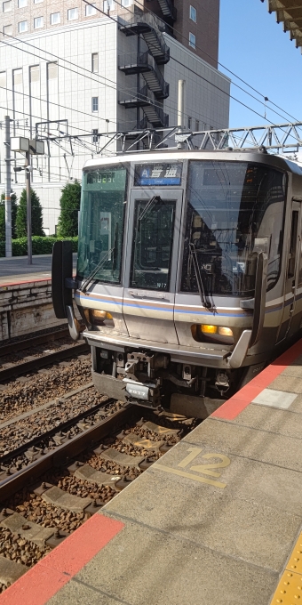 草津駅から京都駅の乗車記録(乗りつぶし)写真