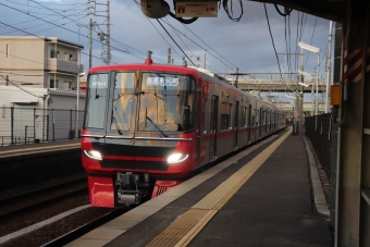 下小田井駅から名鉄名古屋駅の乗車記録(乗りつぶし)写真