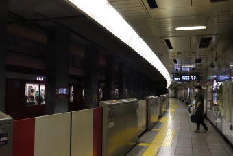 国会議事堂前駅から赤坂見附駅の乗車記録(乗りつぶし)写真