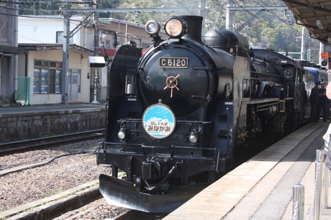 鉄道乗車記録の写真:乗車した列車(外観)(5)        「SLぐんまみなかみの牽引機
C61 20」