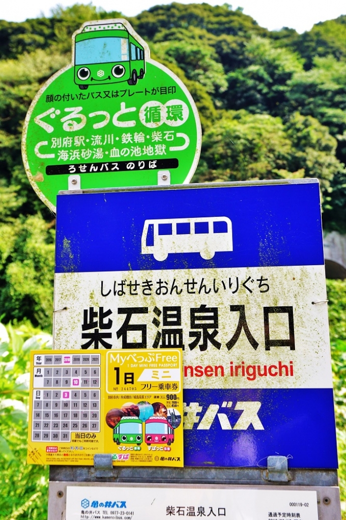 鉄道乗車記録の写真:旅の思い出(2)        「別府駅で亀の井バスの１日乗車券を買って温泉巡りをします。」
