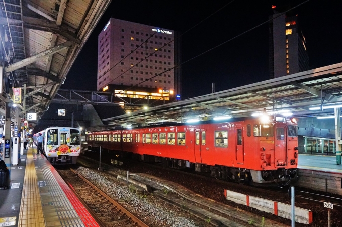 鉄道乗車記録の写真:列車・車両の様子(未乗車)(7)        「楽しい旅の終わり岡山に到着。」