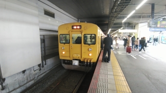 岡山駅から北長瀬駅の乗車記録(乗りつぶし)写真