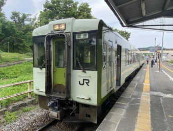 戸狩野沢温泉駅から長野駅の乗車記録(乗りつぶし)写真