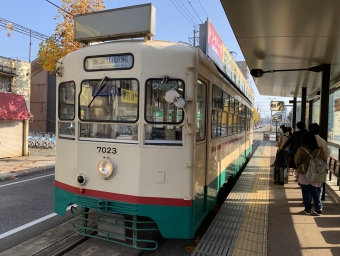 富山大学前停留場から富山駅停留場の乗車記録(乗りつぶし)写真