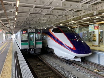 新庄駅から福島駅の乗車記録(乗りつぶし)写真