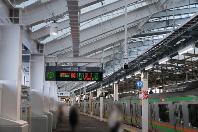 鉄道乗車記録の写真:駅舎・駅施設、様子(1)        「新3番線の電光掲示板」