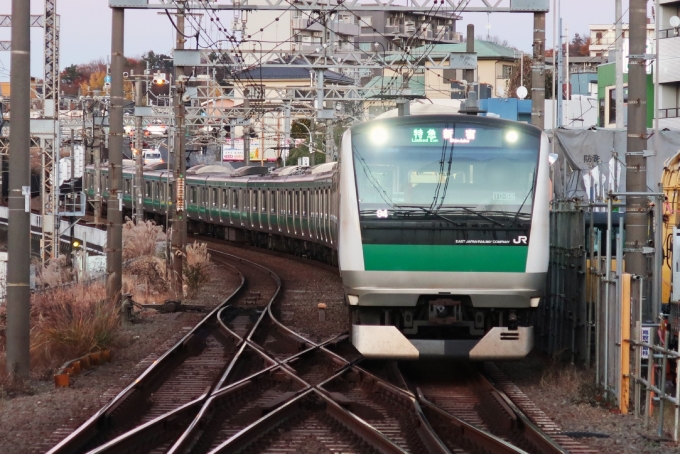 鉄道乗車記録の写真:乗車した列車(外観)(7)        「JR相鉄直通運転が始まって数年たつが、いまだに相鉄線にE233系が走っている光景に違和感を感じる。」