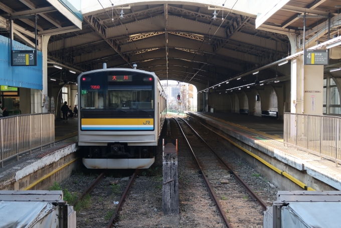 鉄道乗車記録の写真:駅舎・駅施設、様子(13)        「折り返しも大川行」