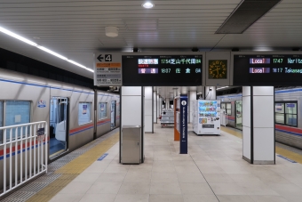 京成上野駅から京成高砂駅の乗車記録(乗りつぶし)写真