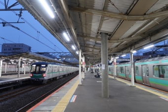 我孫子駅から日暮里駅の乗車記録(乗りつぶし)写真