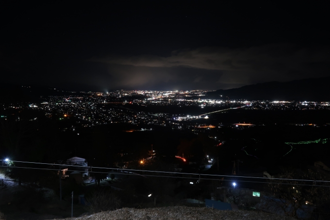 鉄道乗車記録の写真:車窓・風景(5)        「姨捨駅から見える夜景絶景」