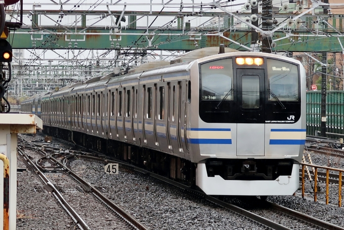 鉄道乗車記録の写真:列車・車両の様子(未乗車)(1)        「E217系を1本撮影」
