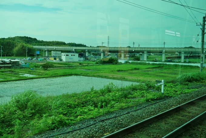 鉄道乗車記録の写真:車窓・風景(4)        「成田スカイアクセス線と合流」