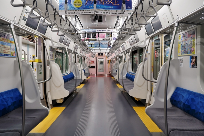 鉄道乗車記録の写真:車内設備、様子(6)        「総武快速・横須賀線用E235系の車内」