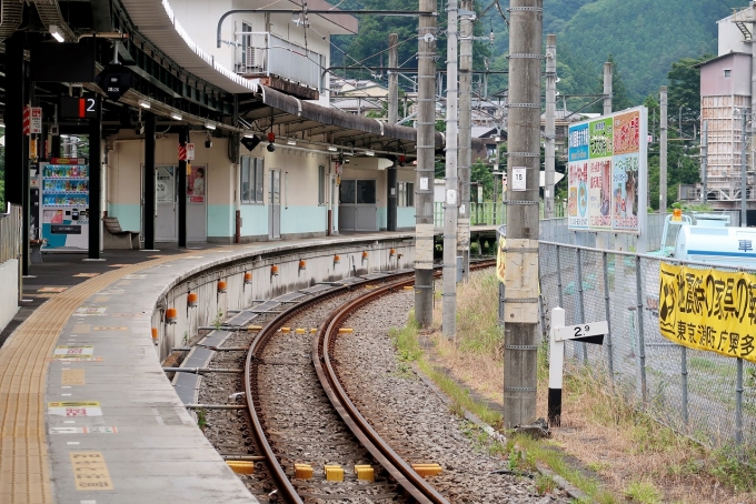 鉄道乗車記録の写真:駅舎・駅施設、様子(4)        「カーブがいかつい」