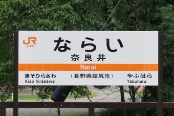 奈良井駅から松本駅の乗車記録(乗りつぶし)写真