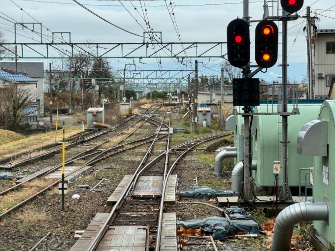 鉄道乗車記録の写真:車窓・風景(4)     「スイッチバックで二本木駅に入ります！」