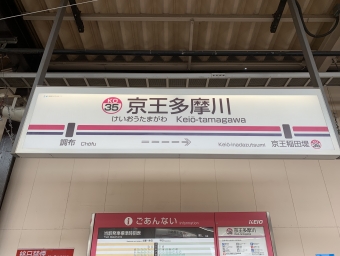 調布駅から京王多摩川駅の乗車記録(乗りつぶし)写真
