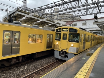 下落合駅から高田馬場駅の乗車記録(乗りつぶし)写真