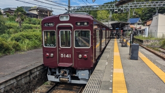 阪大病院前駅から妙見口駅の乗車記録(乗りつぶし)写真