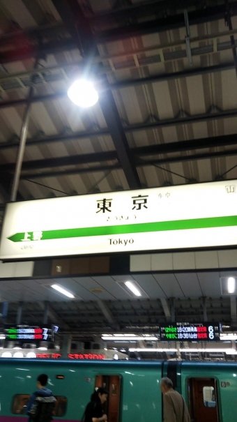 新白河駅から東京駅の乗車記録(乗りつぶし)写真