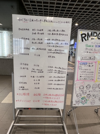 福井駅から新大阪駅の乗車記録(乗りつぶし)写真