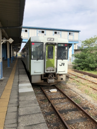 小国駅から坂町駅の乗車記録(乗りつぶし)写真