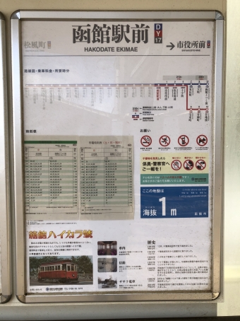 函館駅前停留場から函館どつく前停留場:鉄道乗車記録の写真