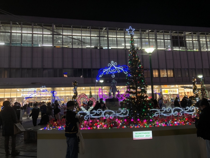 鉄道乗車記録の写真:駅舎・駅施設、様子(6)        「クリスマス　ライトアップ」