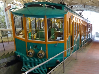 六甲山上駅から六甲ケーブル下駅の乗車記録(乗りつぶし)写真