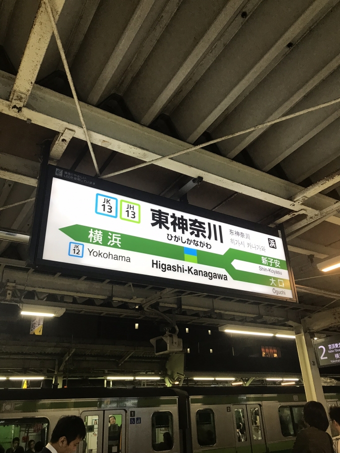 鉄道乗車記録の写真:駅名看板(1)        「横浜線はいつも混んでる」