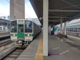 山形駅から米沢駅の乗車記録(乗りつぶし)写真