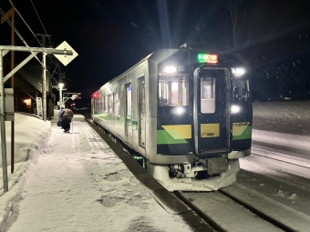 昆布駅から目名駅の乗車記録(乗りつぶし)写真