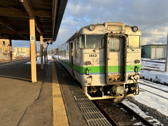 中ノ沢駅から森駅の乗車記録(乗りつぶし)写真