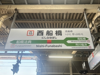 三郷駅から西船橋駅の乗車記録(乗りつぶし)写真