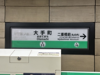 北千住駅から大手町駅の乗車記録(乗りつぶし)写真