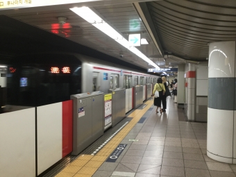 四谷三丁目駅から霞ケ関駅の乗車記録(乗りつぶし)写真