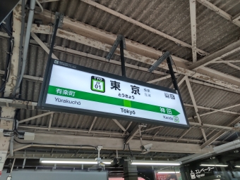東京駅から高田馬場駅の乗車記録(乗りつぶし)写真