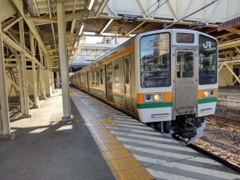 高崎駅から横川駅の乗車記録(乗りつぶし)写真